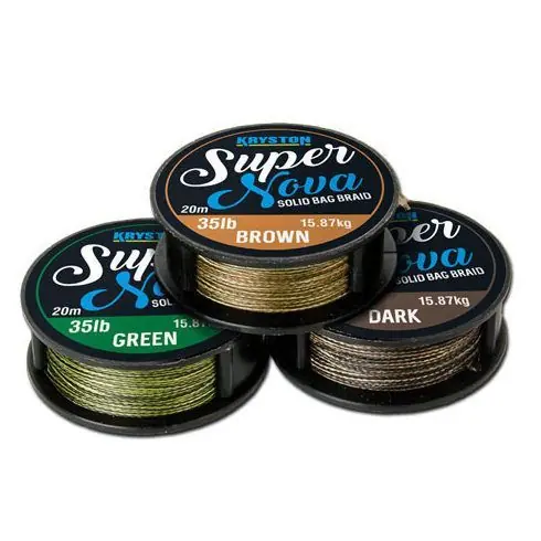 Fir textil Kryston Super Nova Solid Bag Braid Weed Green 35lb/20m Discount