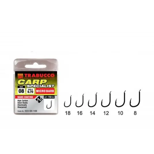 Transport gratuit Carlige Trabucco Carp Specialist Micro Barb Nr.14