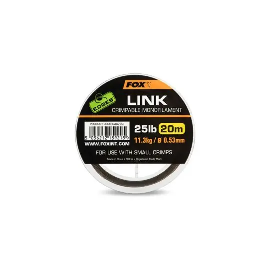 Cumpără acum Fir monofilament Fox Edges Link Mono Trans Khaki 0.64mm/15.8kg/20m