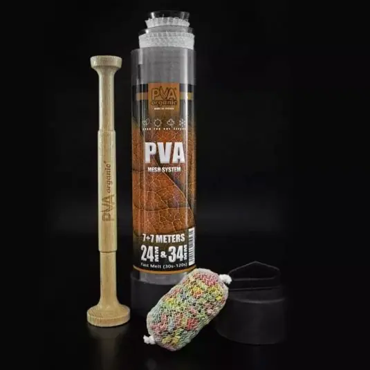Kit plasa solubila Katran PVA mesh + Wooden Plunger 24+34mm/7+7m Retur gratuit