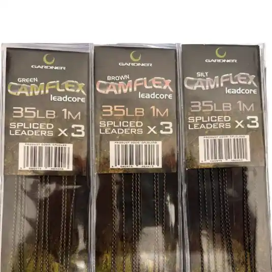 Fir inaintas Gardner Camflex Leadcore Spliced Leaders 35lb, Green Reduceri