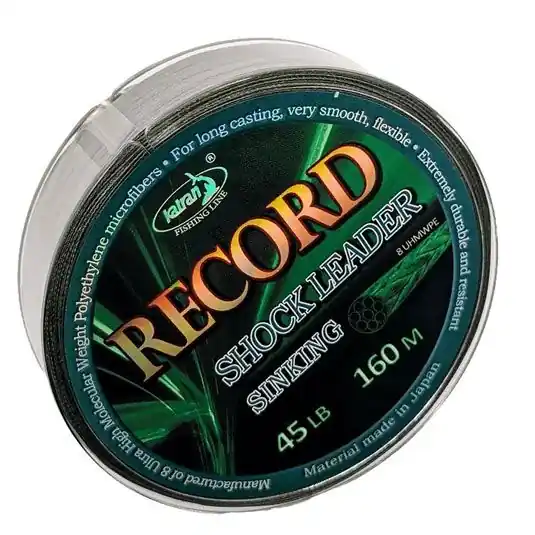 Fir textil Katran Record Braided Shock-Leader Sinking 45lb/160m Calitate înaltă