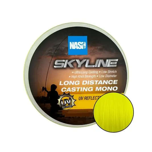 Preferatul clienților Fir monofilament Nash Skyline Mono UV Yellow 0.30mm/5.44kg/1000m