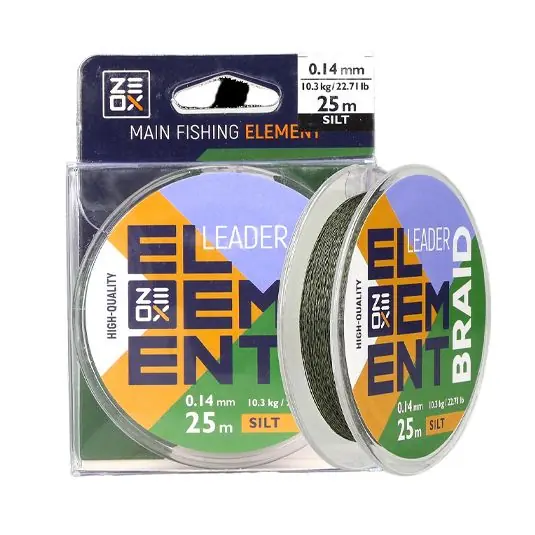 Cumpărături sigure Fir textil Golden Catch Zeox Leader Braid Element Silt 0.16mm/12.1kg/25m