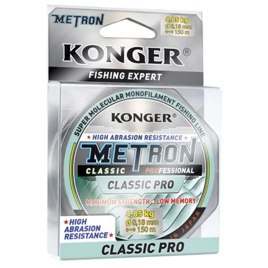 Vezi acum Fir monofilamint Konger Metron Classic Pro 0,22mm/6,65kg/30m