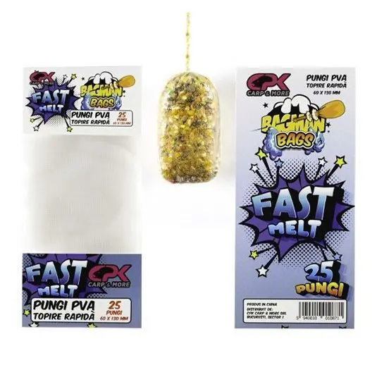 Pungi solubile CPK PVA Bagman Bags Fast Melt 60x130mm Popular