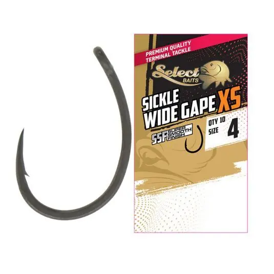 Cel mai vândut Carlige Select Baits Sickle Wide Gape XS SSF, marime Nr.4