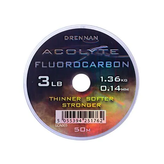 Retur gratuit Fir fluorocarbon Drennan Acolyte Flurocarbon 0.14mm/1.36kg/50m