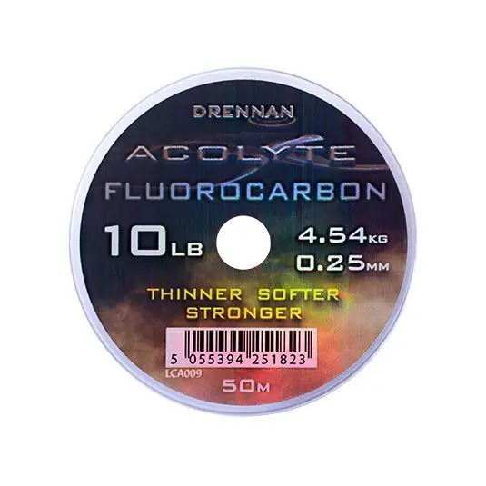 Fir fluorocarbon Drennan Acolyte Flurocarbon 0.25mm/4.54kg/50m Expediere rapidă