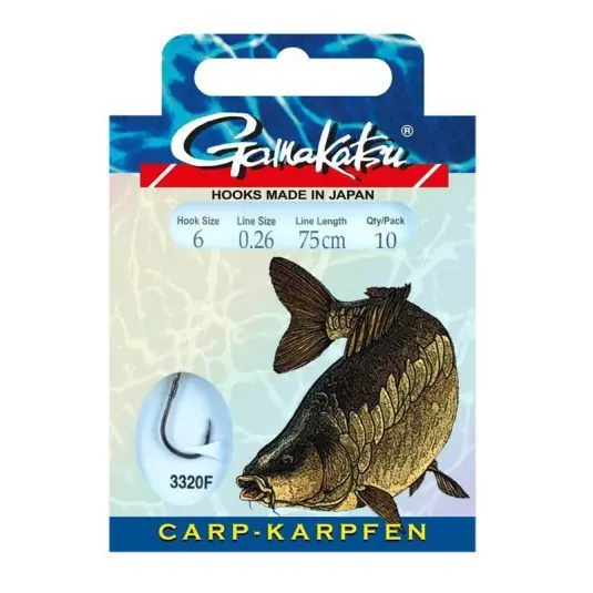 Bestseller Carlige legate Gamakatsu Booklet Carp 3320F Nr.4/0.28mm