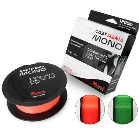 Expediere rapidă Fir monofilament Momoi Cast Mania Mono Wasabi Green 0.330mm/8.23kg/1200m