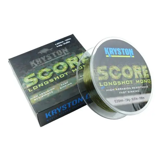 Fir monofilament Kryston Score Longshot Mono Olive 0.40mm/12.2kg/1000m Reducere de preț