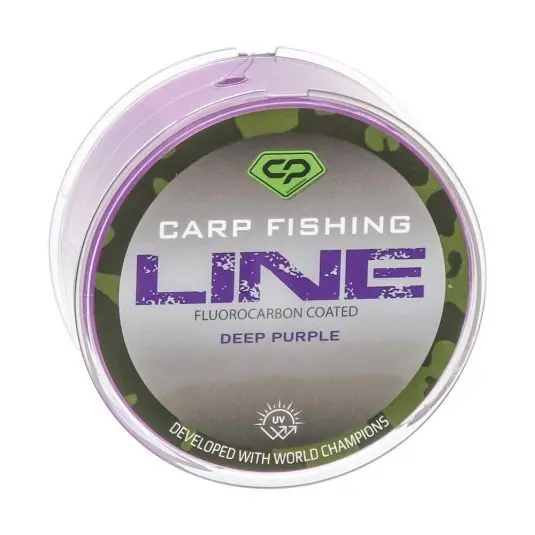 Reducere Fir monofilament Carp Pro Carp Fishing Line Fluorocarbon Coated Deep Purple 0.286mm/300m
