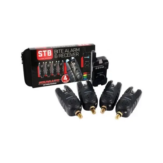 Set 4 senzori + statie Starbaits STB Bite Alarm/Receiver Ofertă de sezon