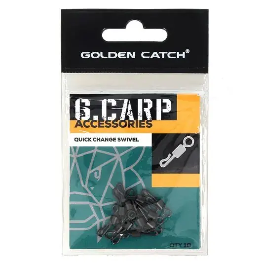 Agrafe rapide Golden Catch G.Carp Quick Change Swivel, Nr.4 Super ofertă