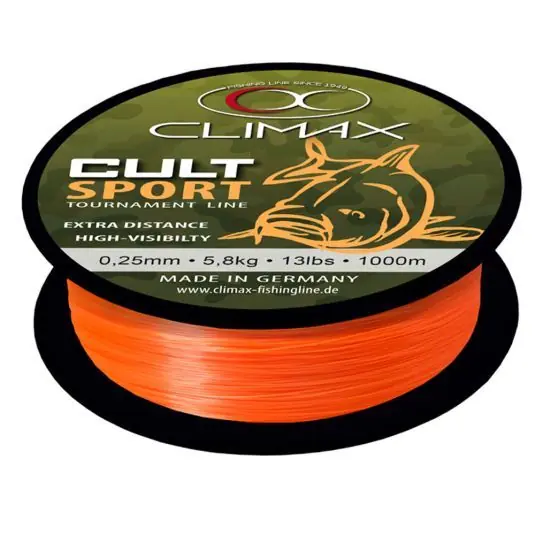 Reduceri Fir monofilament Climax Cult Carp Sport Mono Orange 0.20mm/3.80kg/1000m
