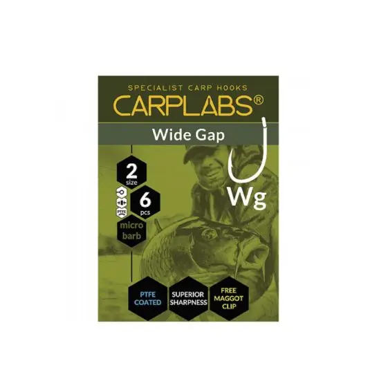 Carlige Konger Carplabs Wide Gap Titanium Grey, Nr.2 Preț redus
