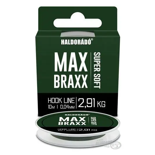 Cel mai vândut Fir textil Haldorado Max Braxx Super Soft Hook Line 10m/0.06mm/3.82kg