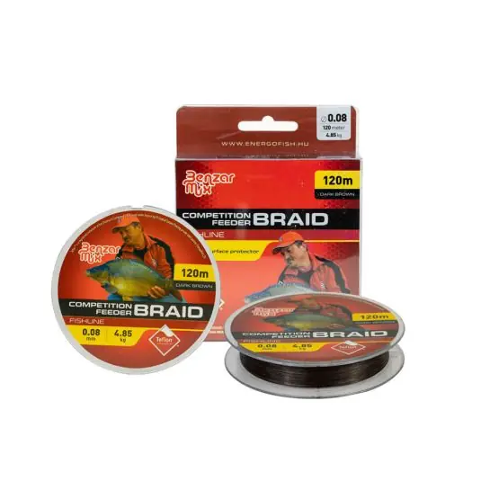 Cel mai bun preț Fir textil Benzar Mix Competition Feeder Braid Brown 0.06mm/4.35kg/120m