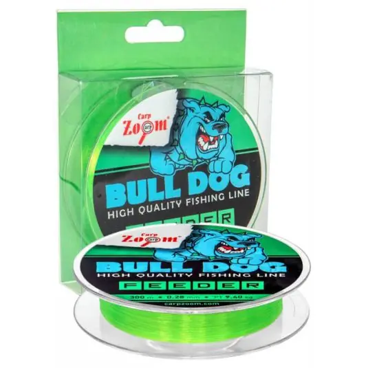 Popular Fir monofilament Carp Zoom Bull Dog Feeder Fluo Green 0.25mm/7.6kg/300m