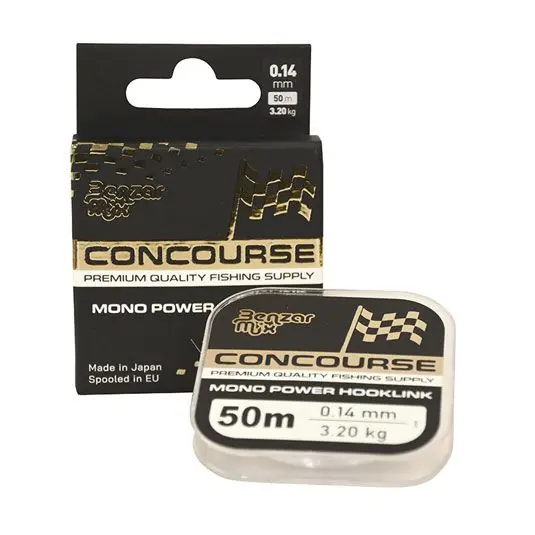 Livrare gratuită Fir monofilament Benzar Mix Concourse Mono Power Hooklink 0.08mm/1.1kg/50m