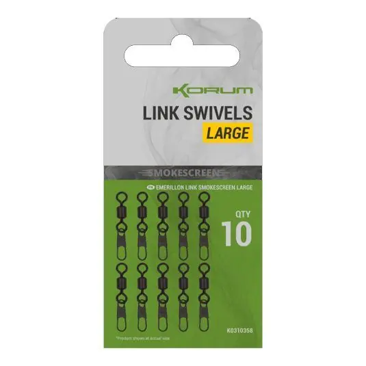 Calitate înaltă Agrafa cu vartej Korum Smokescreen Link Swivels Large
