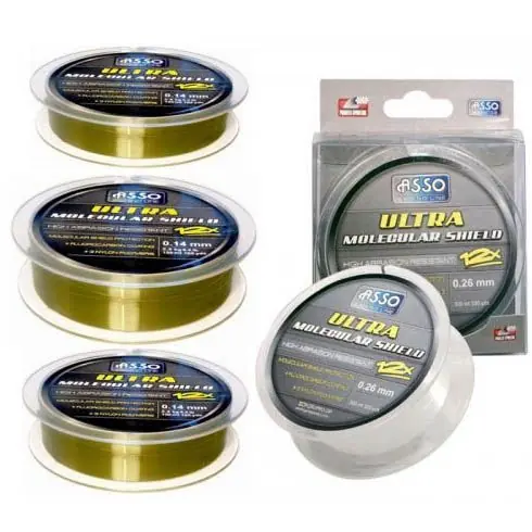 Fir monofilament Asso Ultra Molecular Shield Dark Green 0.18mm/5.1kg/150m Preferatul clienților