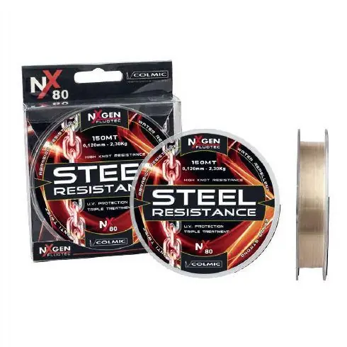 Fir monofilament Colmic Steel Resistance NX80 0.22mm/7.4kg/150m Retur ușor