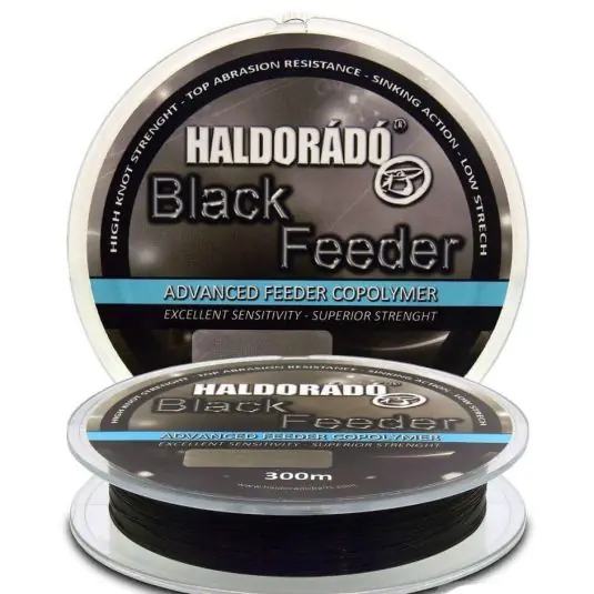 Livrare gratuită Fir monofilament Haldorado Black Feeder 0.25mm/7.52kg/300m
