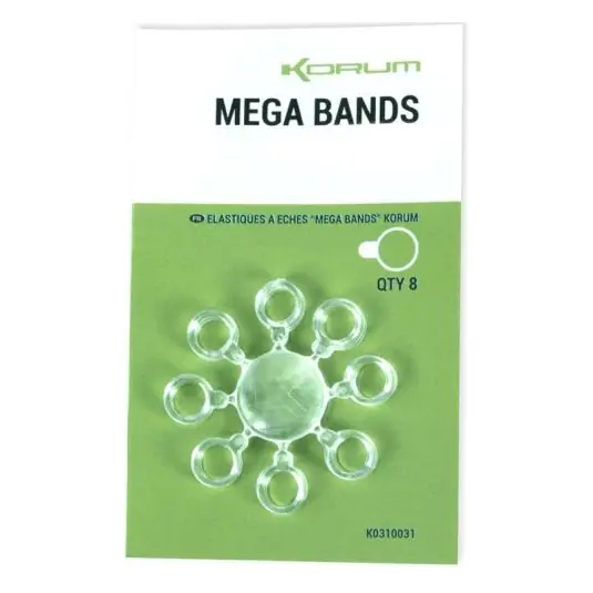 Inele siliconice Korum Mega Bands 8mm Retur ușor