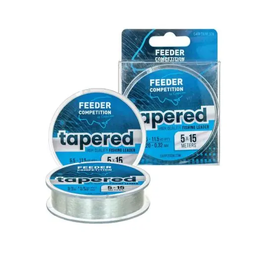 Reducere specială Fir monofilament conic Carp Zoom Feeder Competition Tapered Leader 0.18mm-0.32mm/11.5kg/5x15m