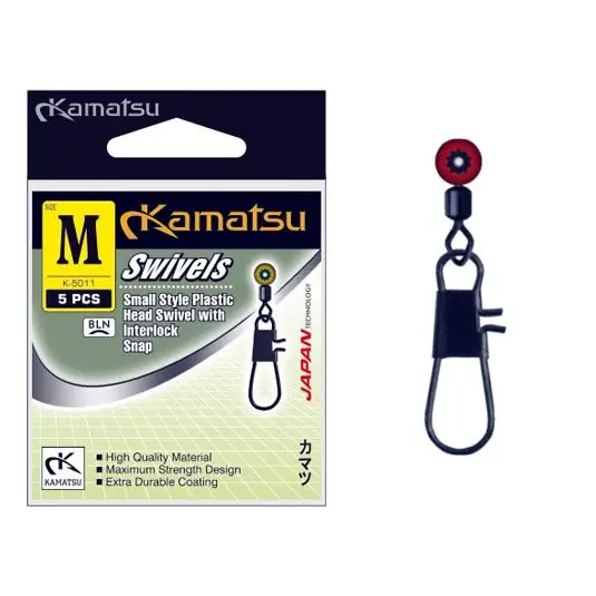 Agrafa cu vartej Kamatsu Small Style Plastic Head Swivel Interlock Snap S Reduceri