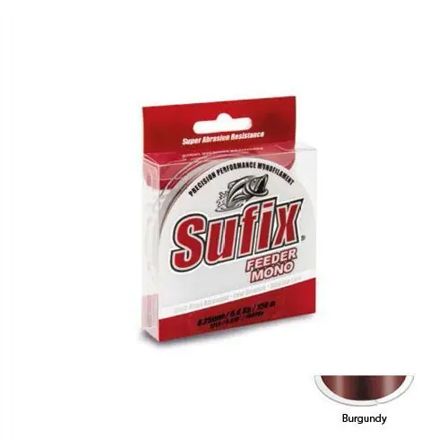 Reducere Fir monofilament Sufix Feeder Mono Burgundy 0.28mm/6.6kg/300m