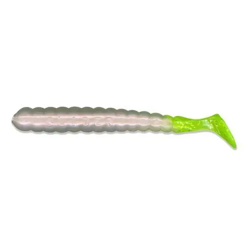 Cumpără online Grub Slider Bass Grub 3" - Pearl/Chartreuse Tail