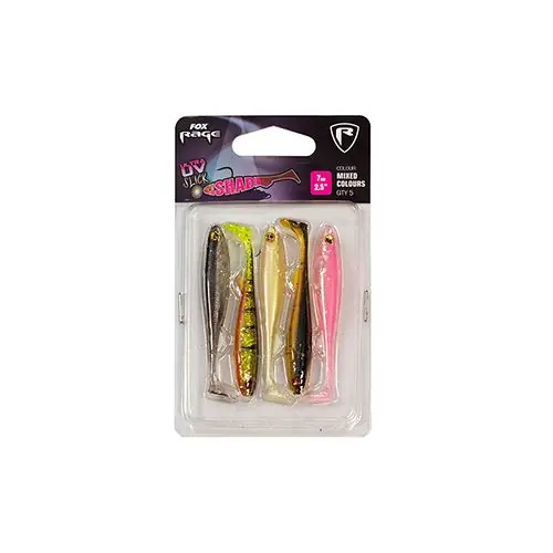 Shad Fox Rage Slick Shad UV 9cm, Mixed Colours Livrare gratuită