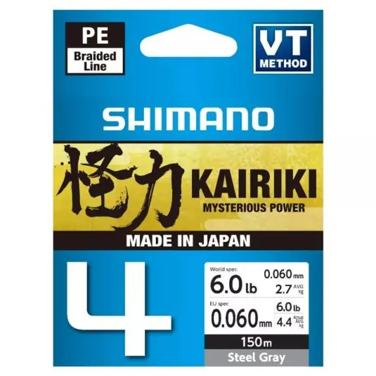 Mai ieftin Fir textil Shimano Kairiki 4 Steel Grey, 0.06mm/4.4kg/150m