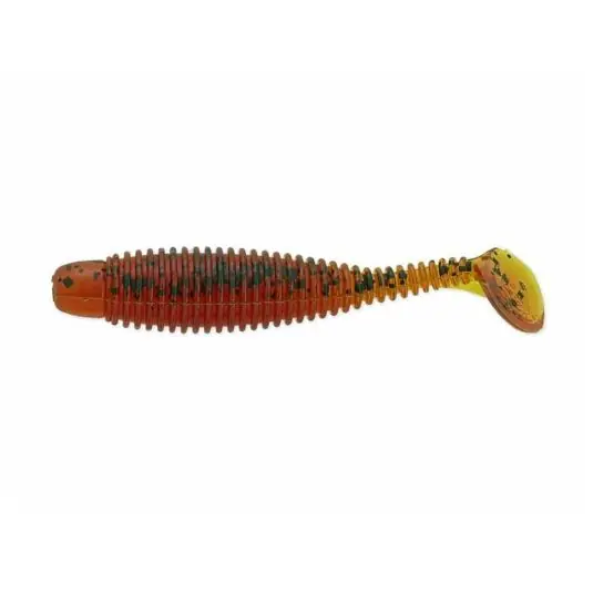 Shad Lunker City Grubster 5cm/1.2g, culoare Motoroil Pepper Cel mai bun preț