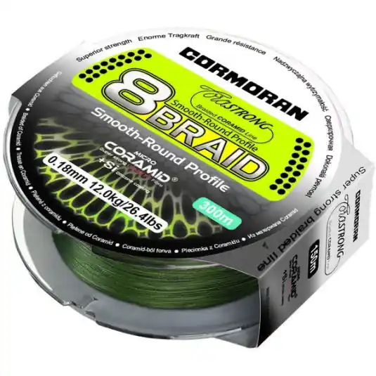 Fir textil Cormoran Corastrong 8X Braid Green 0.30mm/28.8kg/300m Reducere extra