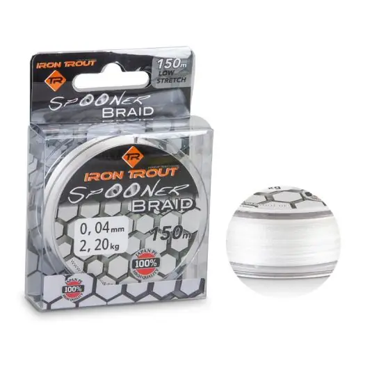 Noutate Fir textil Iron Trout Spooner Braid White 0.04mm/2.2kg/150m