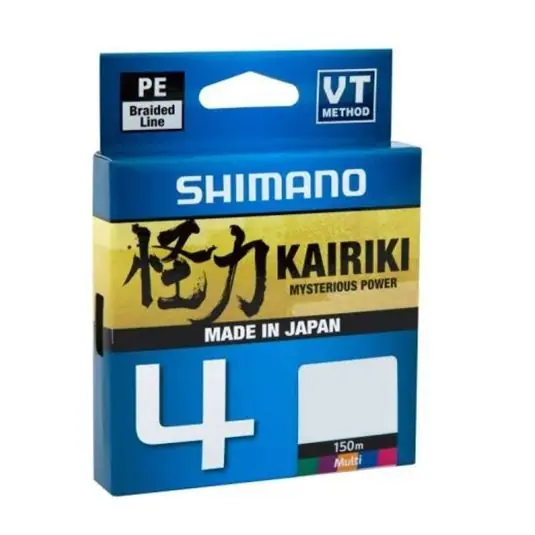 Plată securizată Fir textil Shimano Kairiki 4 Multi Color, 0.28mm/26kg/300m