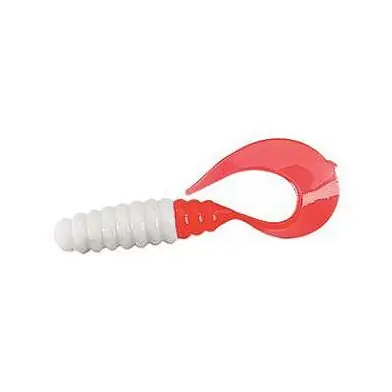 Chilipir Grub Mann's Curly Tail 5" - White Fire Tail, plic 5 buc.