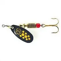 Disponibil imediat Rotativa Mepps Black Fury, marimea 3, Yellow Dot, 6.5gr