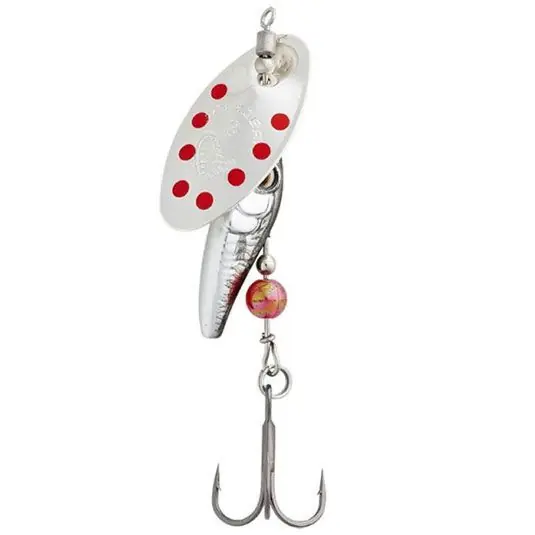 Lingura rotativa Savage Gear Sticklebait Spinner, marime 1, 4.5g, culoare Dirty Silver Red Chilipir