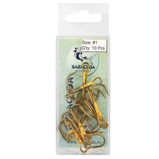 Ancore Baracuda Brown Treble Hooks Nr.6 Ofertă limitată