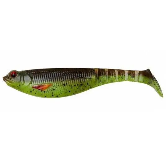 Livrare gratuită Shad DAM Effezett Shadster 9cm, culoare Motoroil Chartreuse UV