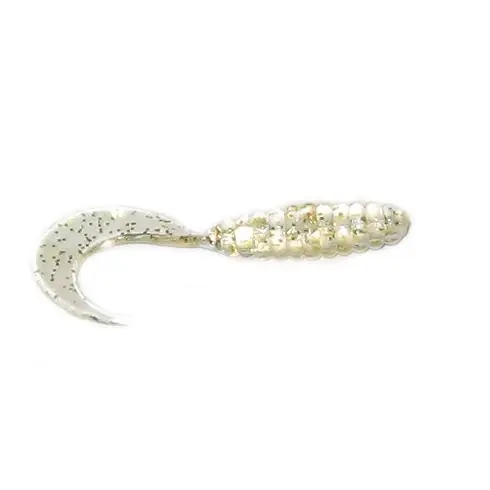 Grub Mann's Curly Tail 2" - Clear Glitter, plic 20 buc. Ofertă exclusivă