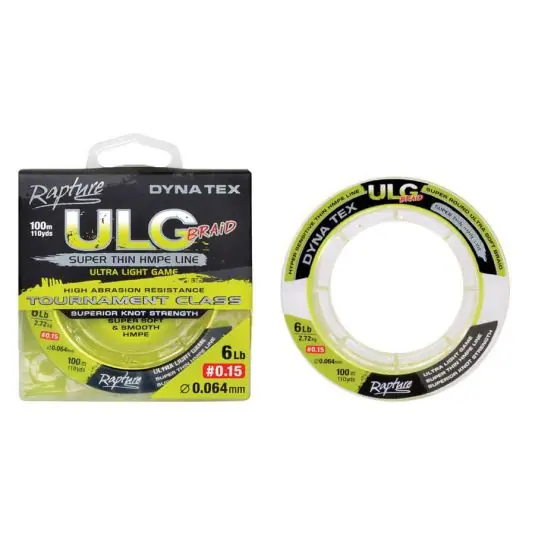 Transport gratuit Fir Textil Rapture Dyna Tex ULG Braid 0.04mm/1.81kg/100m