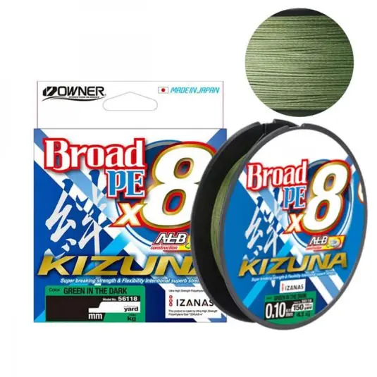 Doar azi Fir textil Owner Kizuna X8 Green in the Dark 0.12mm/5.40kg/135m