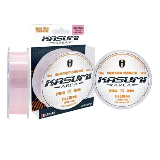 Popular Fir monofilament Herakles Kasumi Area Clear Pink 0.155mm/2.54kg/100m