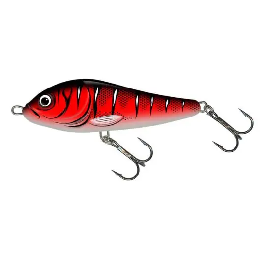 Livrare rapidă Vobler Salmo Rattlin' Slider 8cm, culoare Red Wake